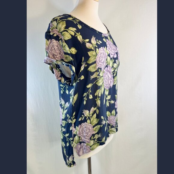 Rag & Bone Floral 100% Silk Blouse - Size M - Picture 7 of 13